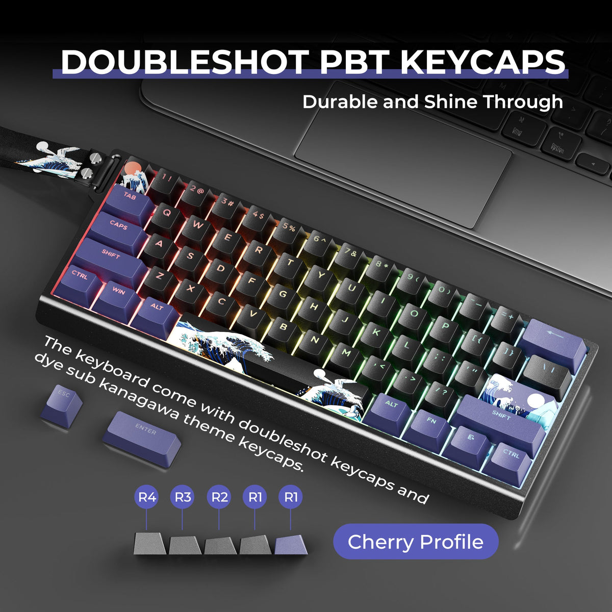 XVX H61 60% Aluminum RGB Wired Mechanical Keyboard